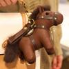 Horse Doll Pendant Faux Leather Pony Keychain Cute Animal Keyring Versatile Bag Charm for Keys And Accessories