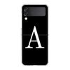 Phone Case For Samsung Galaxy Z Flip 3 4 5 Hard Folding PC Bumper Initial Letter A Z Fashion For Samsung Z Flip 6 Cover