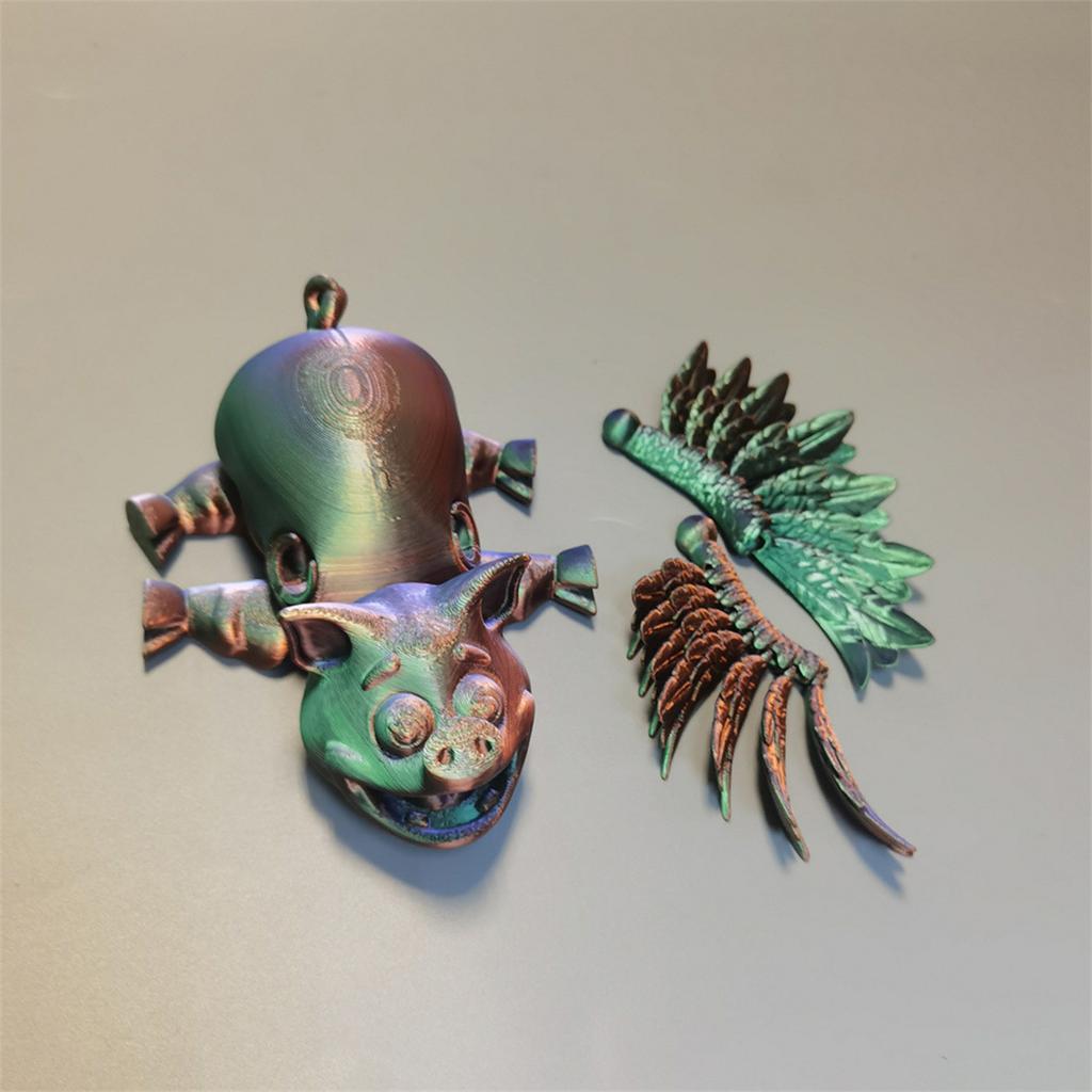 3D Printed Pig With, Animal Toys, Home, Room, Car Decoration, Desktop Ornaments, Joints Can Move, Movable Pig With