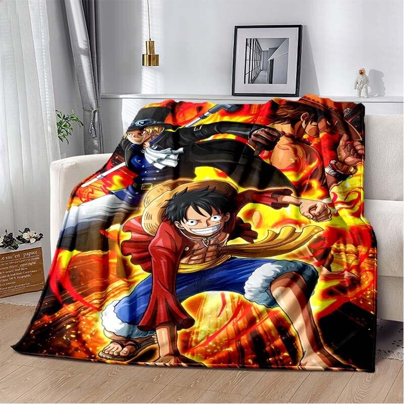 Anime One Piece 3D Printed Art Fleece Blanket for Beds Hiking Picnic Thick Quilt Fashionable Bedspread Fleece Throw Blanket