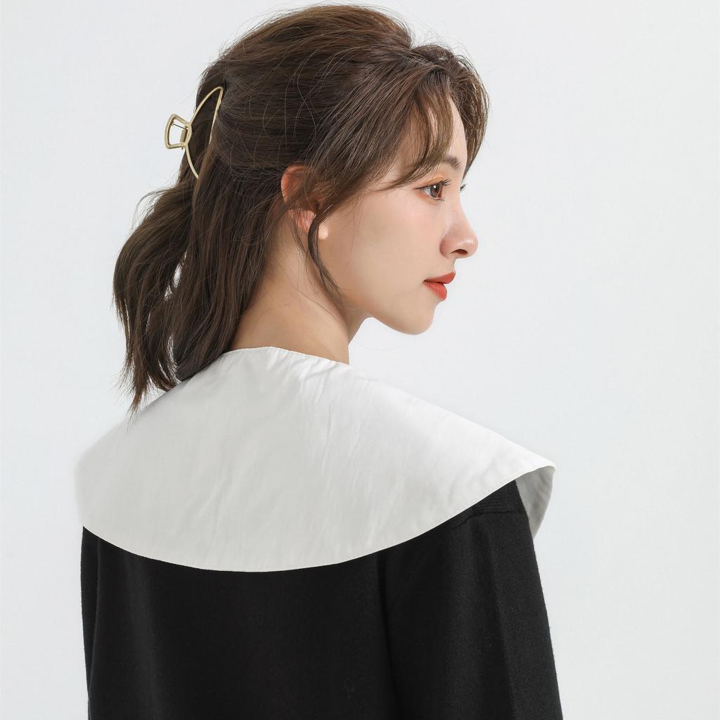 White Shoulder Wraps Shawl Fake Collar Blouse Sweater Shirt Detachable Collar Shirt False Collar Lapel Neckwear Clothing Decor