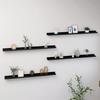VidaXL Wall Shelves 4 Pcs Black 100x9x3 Cm