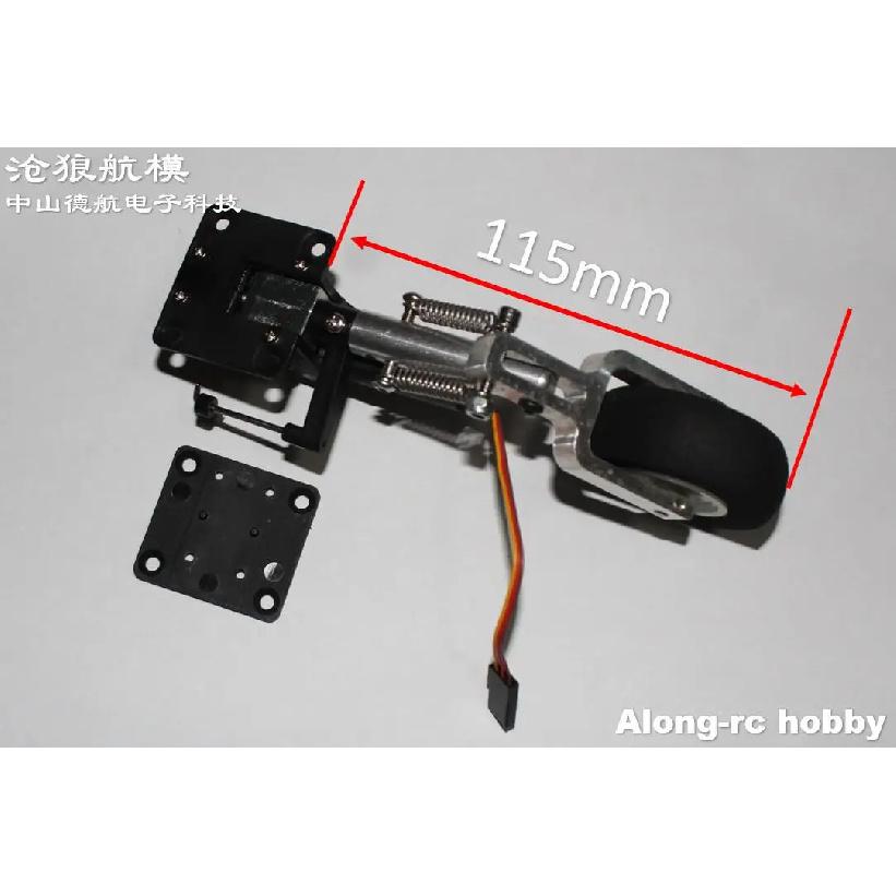 RC Airplane Part 105mm -165mm Nose Retractable Double Spring Kneeling Landing Gear EVA wheel for 3-5kg Aircraft Plane DIY Models