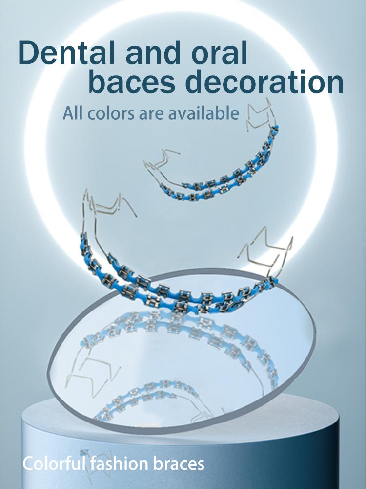 Временное украшение зубов Стоматологические накладные брекеты с металлическими дугами и брекетами Стоматологический инструмент с лигатурными проволоками для украшения зубов