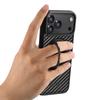 Вращающийся на 360° держатель Кожаный чехол из углеродного волокна Для iPhone 17 Air 17Pro Max 16 Plus 15 14 Pro Магнитная крышка для беспроводной зарядки