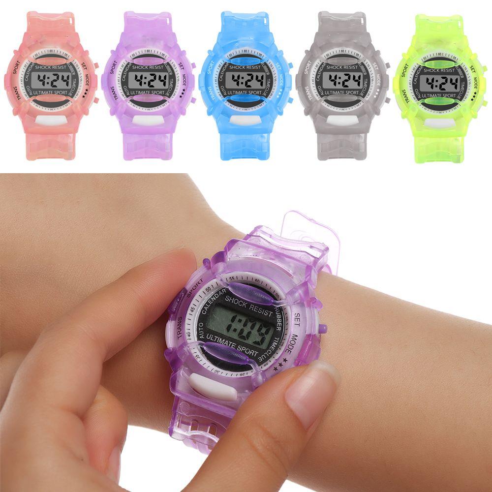 Kids Child Cartoon Children Digital Watches Electronic Meter LCD Wristwatch Candy Wrist Watch