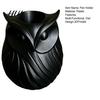 Desktop Clutter Organizer 3D Printed Owl Pen Holder, 2 in 1 Flower Vase Makeup Brush Storage Cup Desk Organizer, Cute Plastic Home Office Decor Black