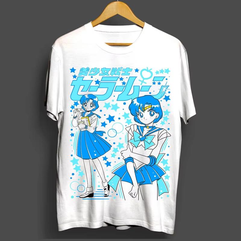 2026 Summer 1992 Japanese Animation "Sailor Moon" Japanese Retro Anime Beautiful High-Quality Short Sleeve T-Shirt
