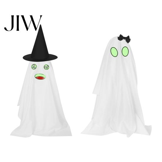 Halloween Ghost Decorations Decoration, Spooky Outdoor Standing with Glow in Night Glowing Porch Decor The Dark Expressions for Yard Lawn