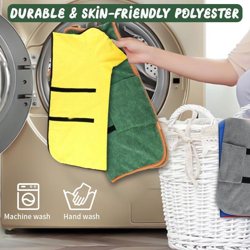 Сушильный халат для домашних животных, впитывающий полотенце, большой, средний, маленький, для собак, кошек, супербыстросохнущий, влагоотводящий, влажный, банные мешки, халат, мягкий, регулируемый