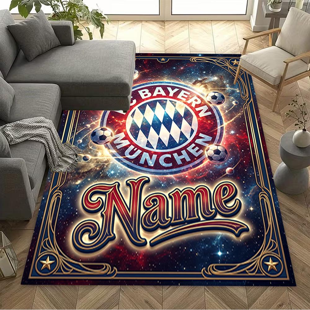 Bayern Munich Galaxy Art Carpet Perfect for Decorate room Dining Room Kitchen Entryway Antislip Carpet Decorate Offices Gift for Festivals