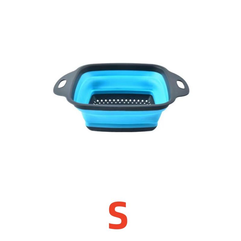 Silicone Folding Drainer Basket Fruit Vegetable Foldable Colander Kitchen Strainer For Food Pasta Kitchenware Drain Device