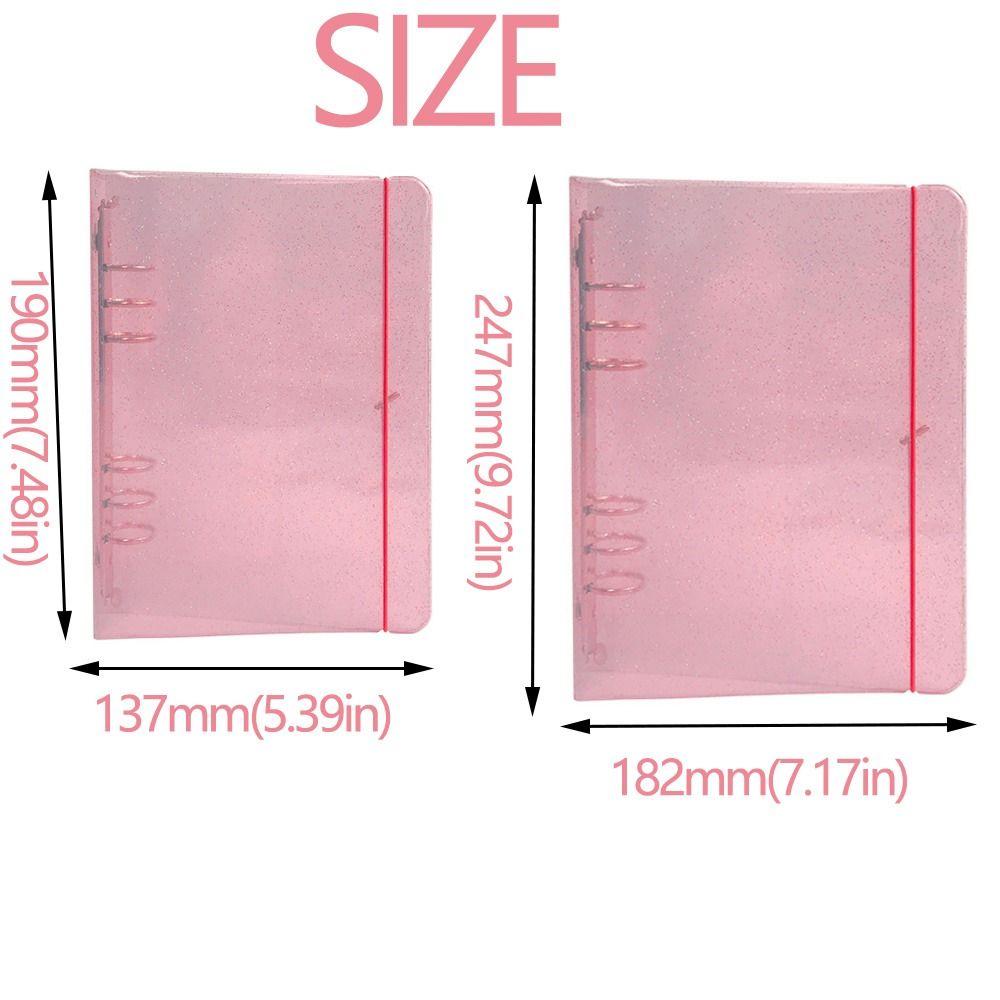 Transparent Colored Binder Cover Waterproof Notebook Protector Handbook Cover  Office Supplies