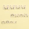 24 шт. Нефритово-белые носимые накладки на ногти, золотые синие сращивающиеся листочки, носимые накладки на ногти