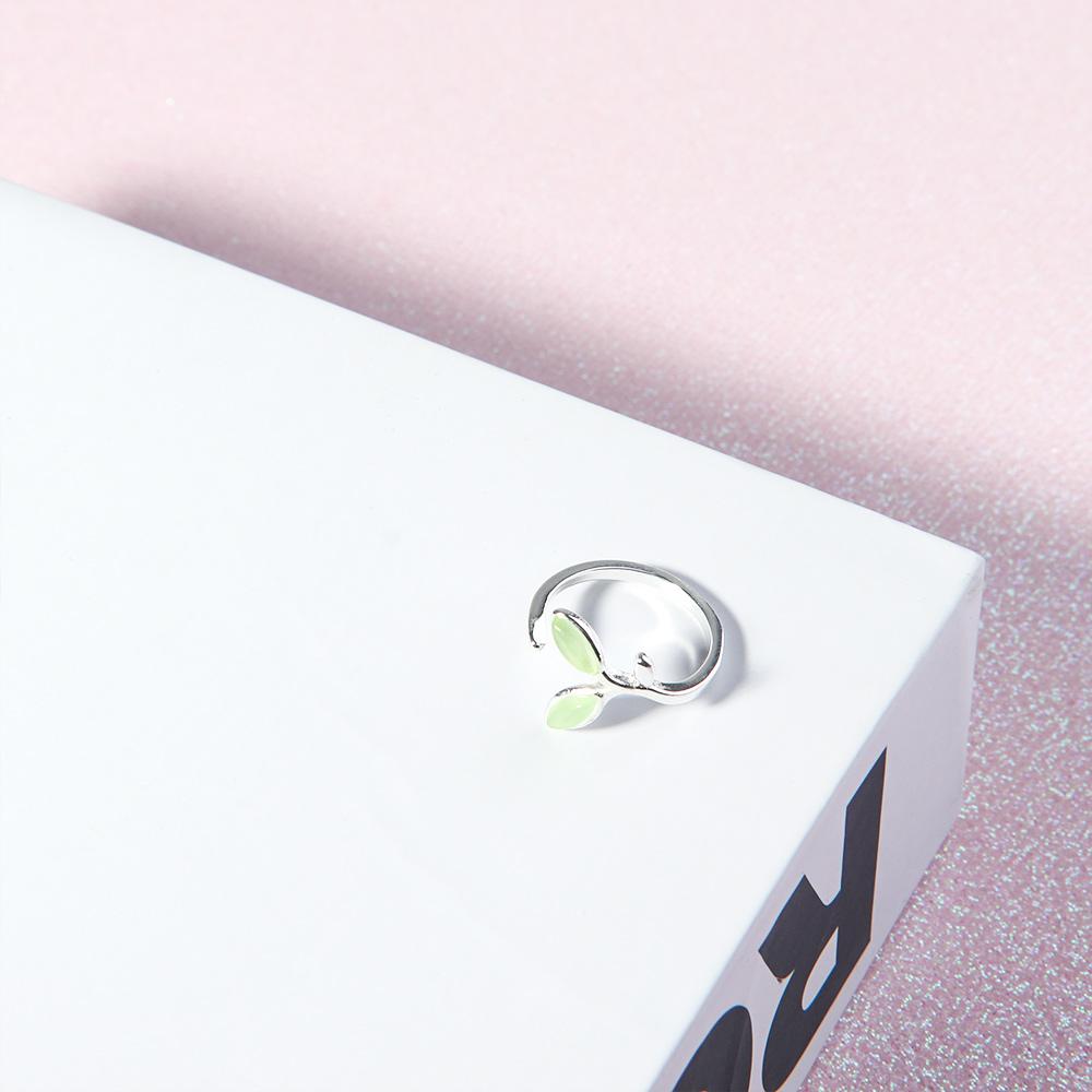 Шарм Листья Бутоны Кольцо Кольца Модные Украшения Украшения Для Пальцев Открытые Кольца