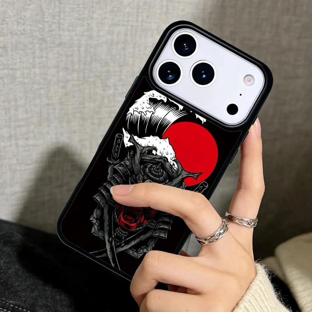 Чехол Case для iPhone 17 Air 16 Pro Max 15 Plus 11 13 Mini 14 12 Задняя крышка телефона Маска Самурая Японского Воина Шлем