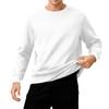Men's Round Neck Fleece-Lined Thick Solid Color Sweatshirt