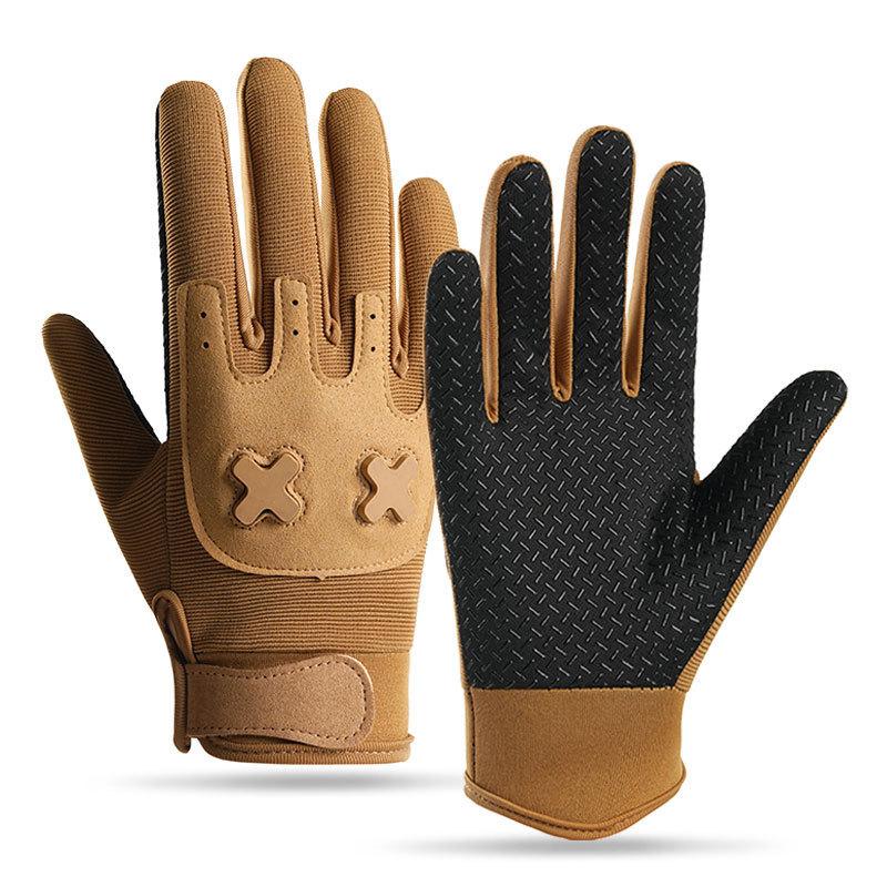 Off-road sports gloves youth full finger non-slip breathable bicycle riding gloves