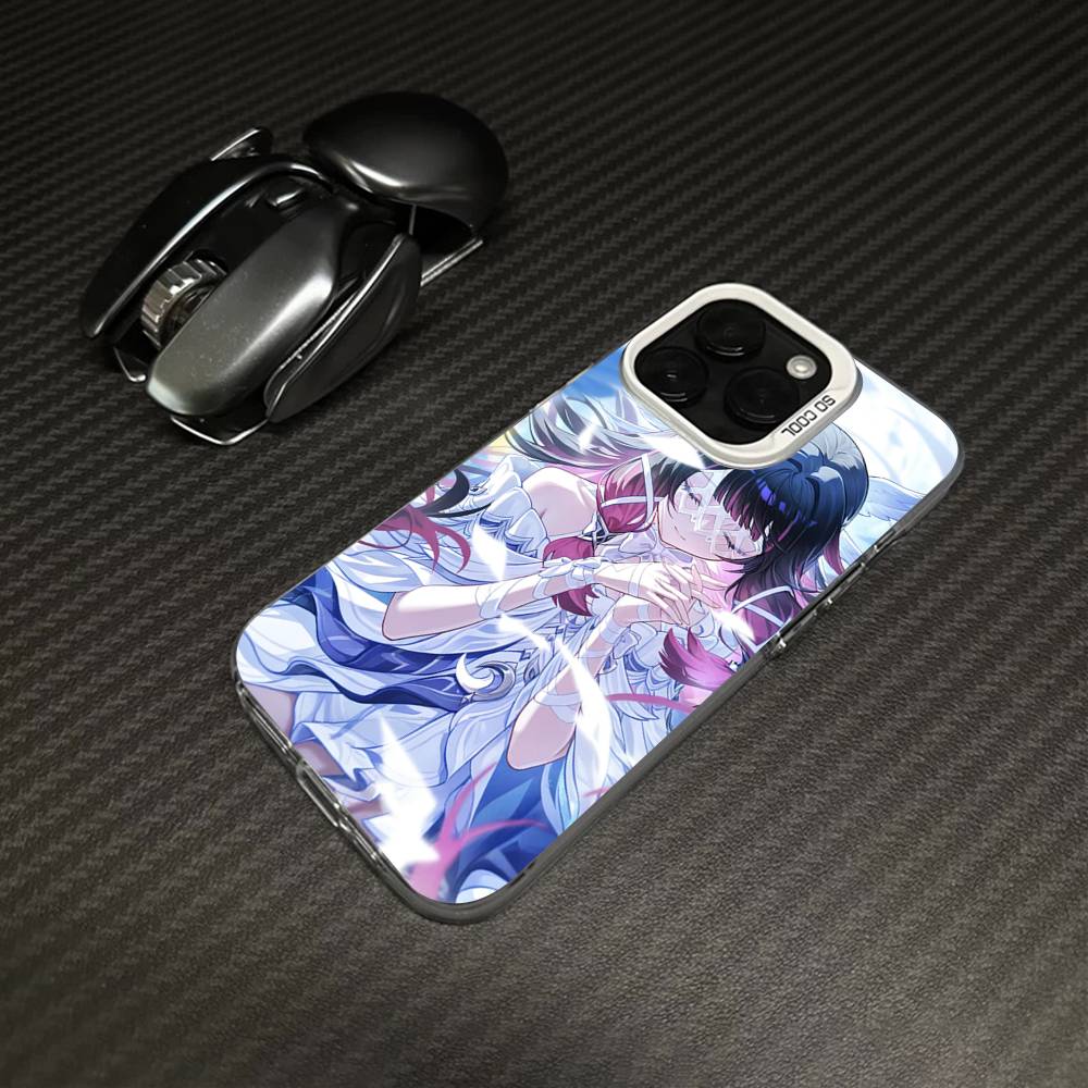 Чехол для телефона Genshin Impact Коломбина Для iPhone 17 16 15 14 13 12 11 Pro Max Plus Цвет Серебряный Чехол