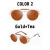 1 Pcs Gothic Steampunk Sunglasses Polarized Mens Womens Brand Designer Vintage Round Metal Frames