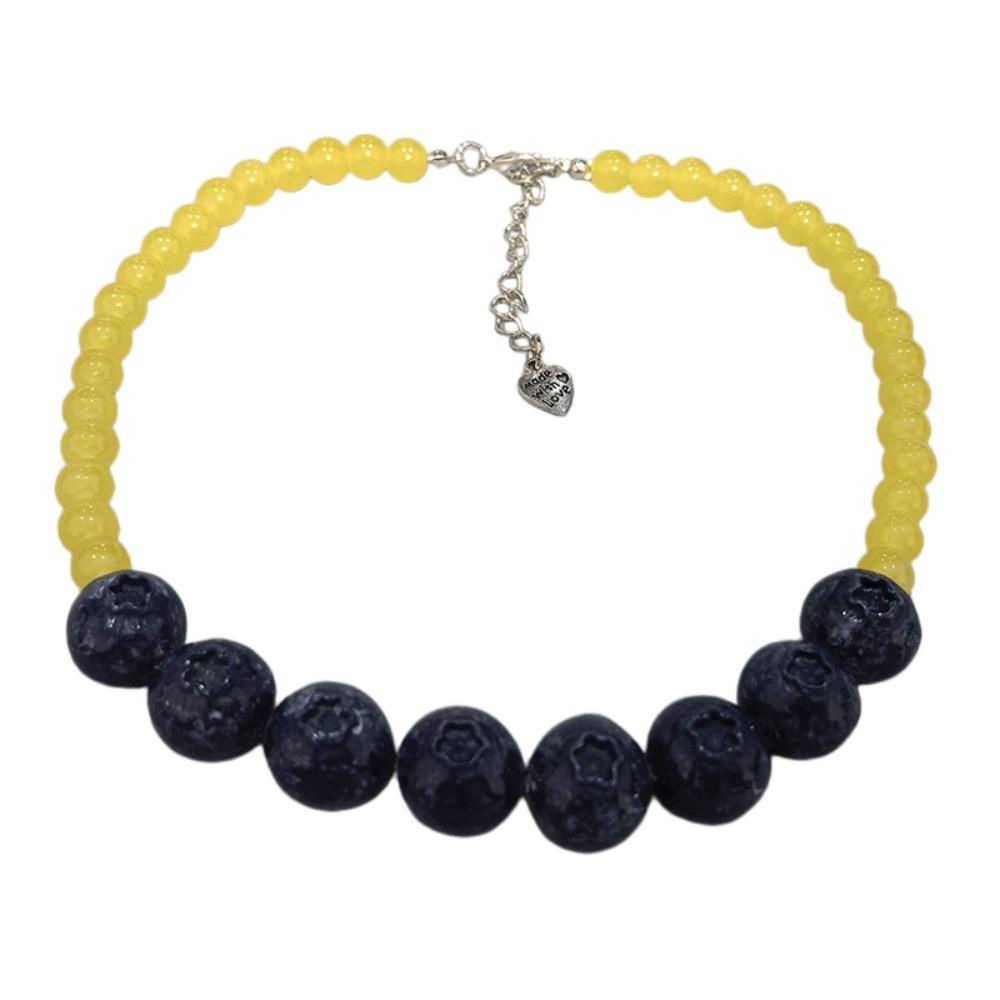 Colorful Beads Beads Fruit Necklace Stackable Bohemian Collarbone Chain Fun Fruits Choker Girls