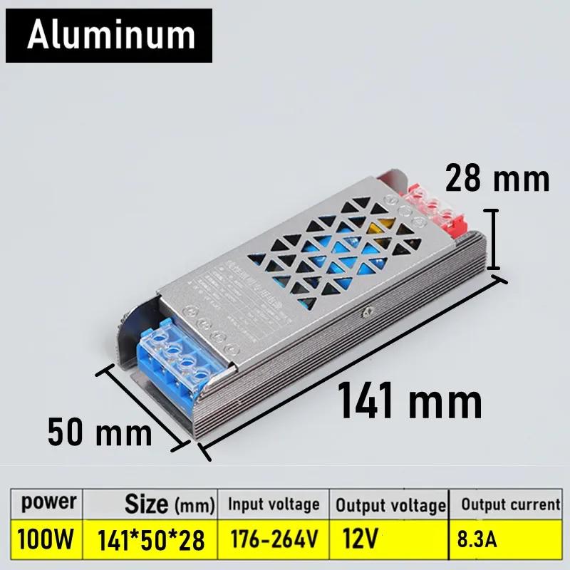 Super Thin AC DC Transformers 220V To 12V 24V Switching Power Supply 12V 24 V Volt 60W 100W 200W 300W 400W For Home Lighting