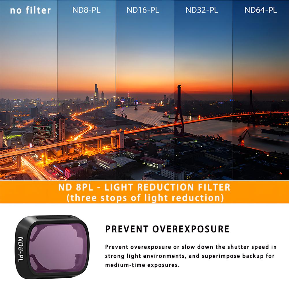 Filters for Dji Mini 3 Pro Accessories NDPL Filters Set UV ND Adjustable CPL Lens filter' Compatibility: MINI 3 / 3 PRO