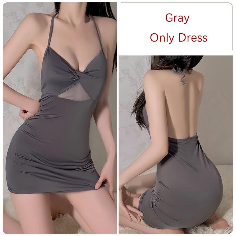 Women's Pajamas with Bra Thickened Slim Sexy Girls' Wear Sexy Slim Dress Suspender Nightgown Women