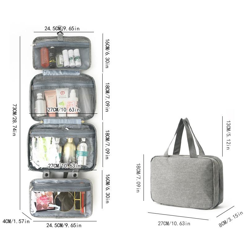 Four-fold Dry and Wet Separation Can Be Hung Storage Bag, Toiletry and Cosmetic Carrying Bag