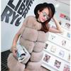 New Fur Faux Fox Fur Vest Full Leather Mid Length Round Neck Women's Vest Coat