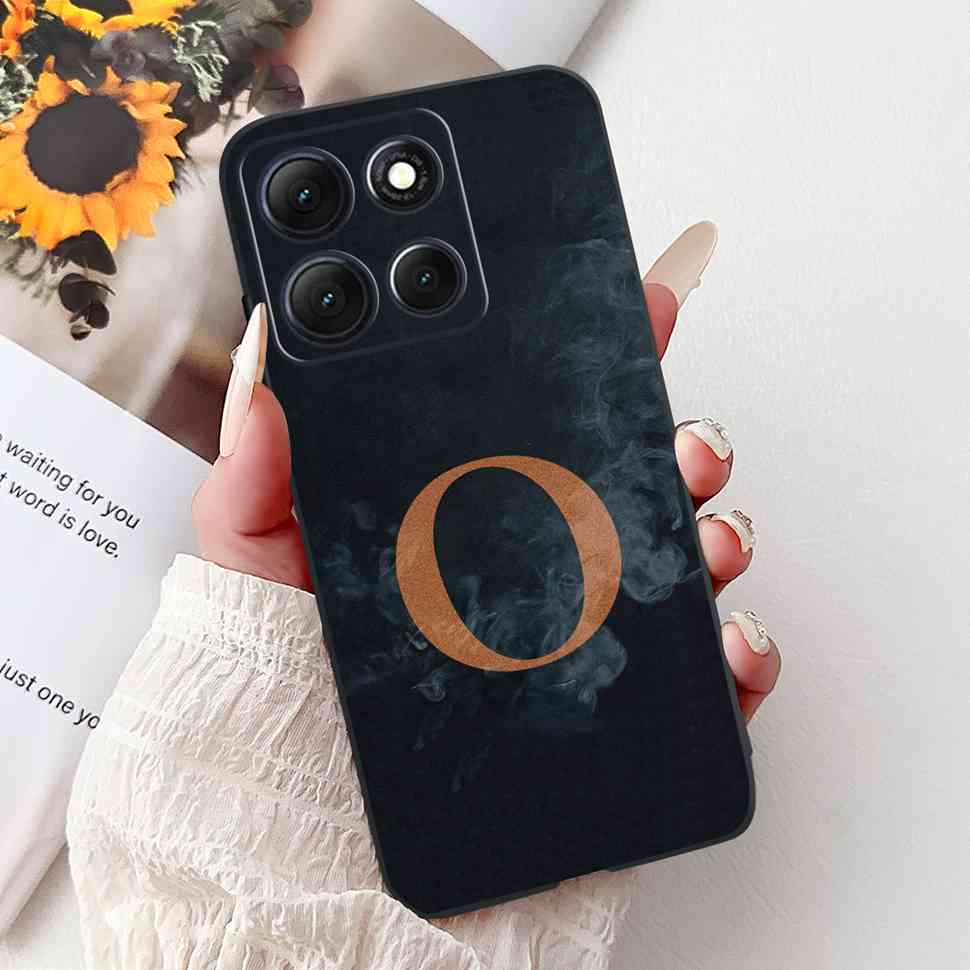 Горячий Чехол Для Motorola Moto G86 5G Буквы Короны A-Z Мягкий Силикон Черный ТПУ Чехол Для MOTO G86 XT2527-2 6.67" Защитный Чехол