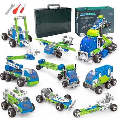 AMYCOOL 175PCS Сборка игрушечных машинок 18-в-1 набор винтовых инструментов обучающая игрушка 12 видов DIY набор отверток деформированная машинка детский день рождения Рождество