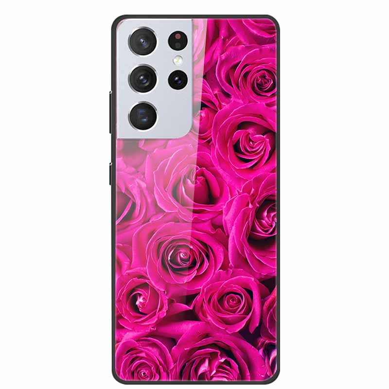 For Samsung Galaxy S25 Ultra Tempered Glass Case Back Cover Hard Phone Cases for SamsungS25 ULTRA Fundas Fashion Protector Coque