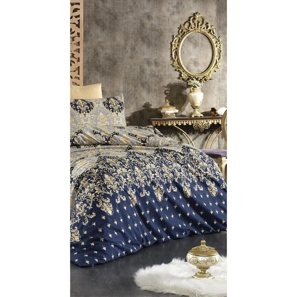 Cotton Fitted Sheet Double Bed Duvet Set