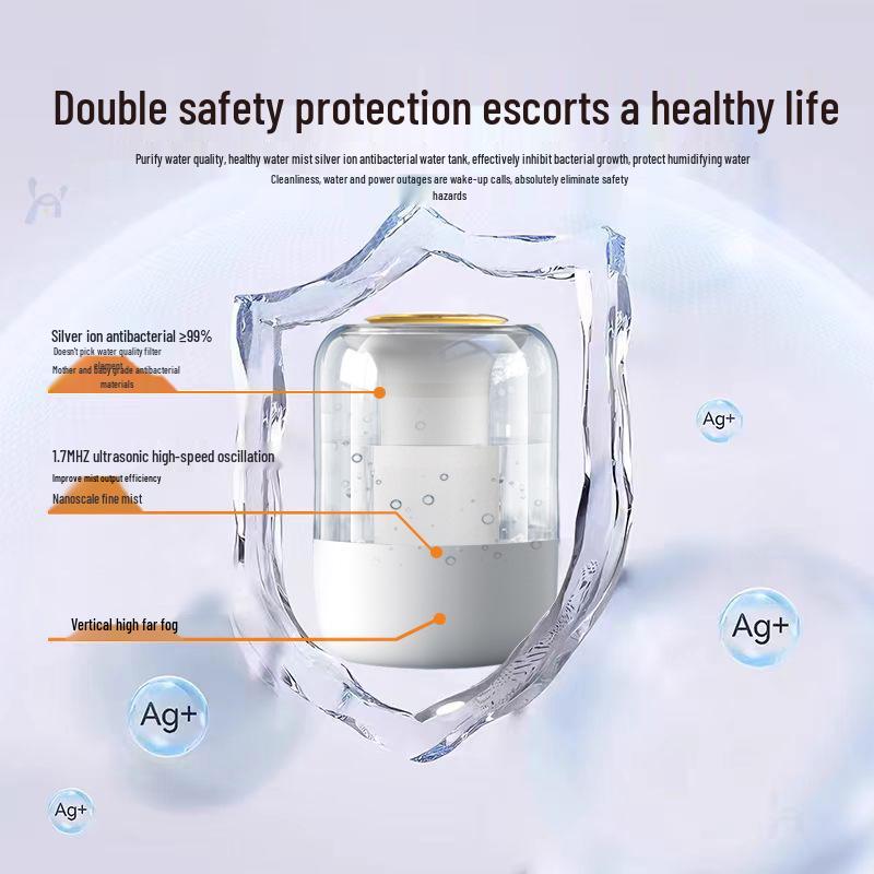 3L Double-Spray Silent Humidifier for Bedroom, Baby, Dorm, and Office