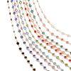 1Meter Colorful Glass Crystal Beads Chain Copper Chains for Necklace Bracelet Jewelry Making DIY Components Accessories