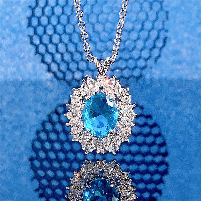 CAOSHI Gorgeous Temperament Necklace Female Party Accessories with Delicate Design Bright Crystal Stone Jewelry for Anniversary