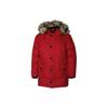 Polo Solid Color Single-Breasted Hooded Casual Down Jacket Men Outerwear Red 710731827-003