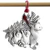 Милые елочные украшения Металлический кулон Снежный пес Медведь Рождественский кулон Маленькие животные Новогоднее крафтовое украшение