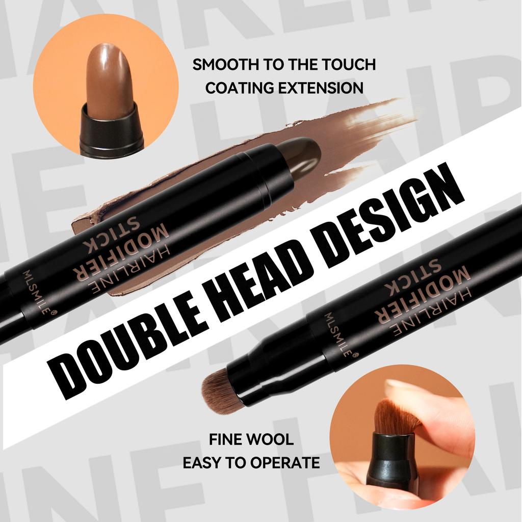 3-цветная кисть для подводки волос, многоцелевой карандаш для контурирования теней, стойкая цветная коррекция, подходит для всех типов кожи