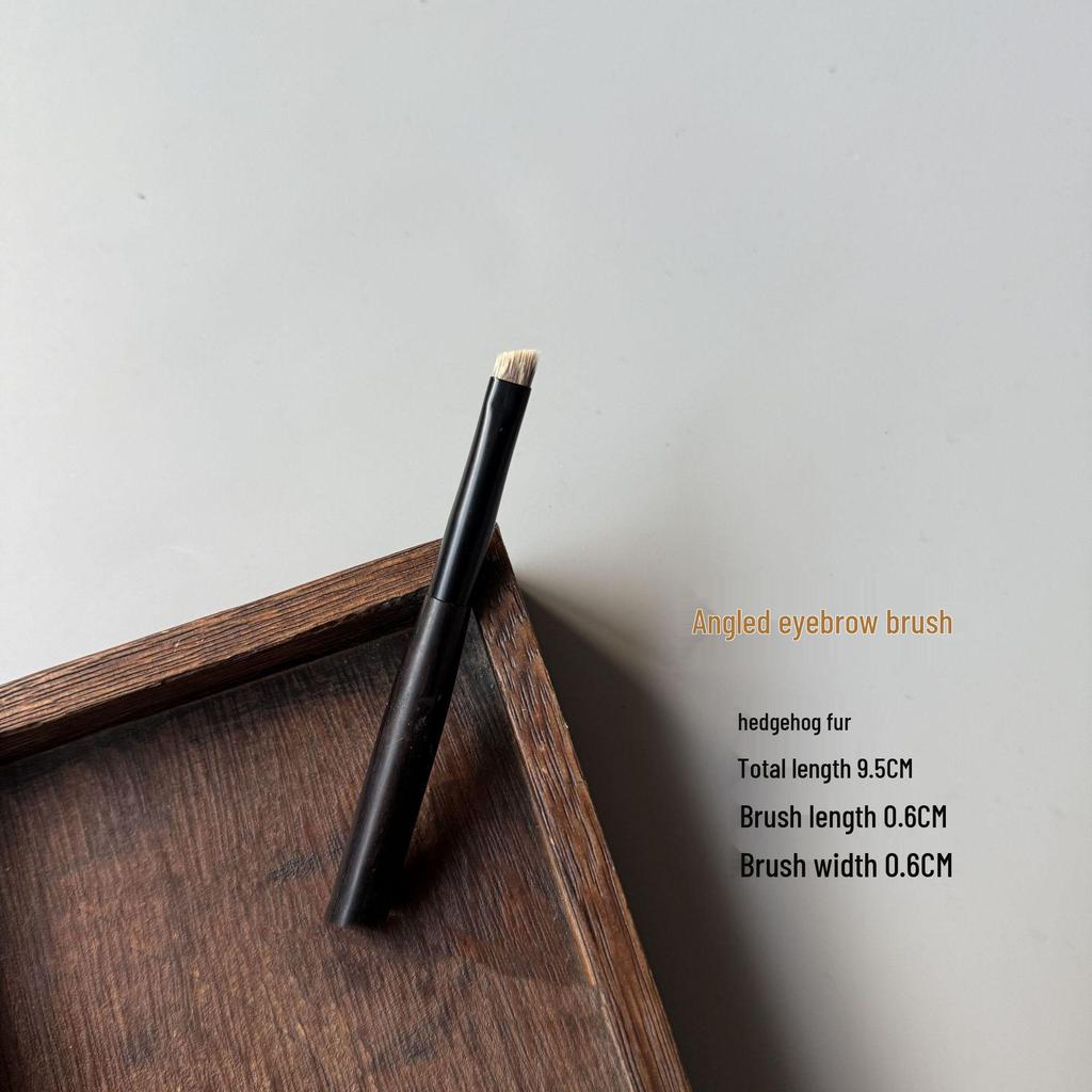 Мини Портативный Набор Кистей для Макияжа из Черного Дерева: Кисти для пудры из шерсти, контурные, для стипплинга и теней для век