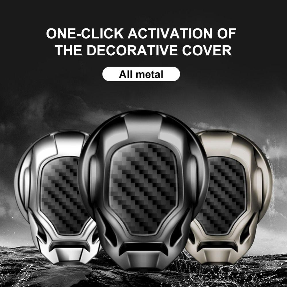 Декоративная защитная накладка на кнопку старт-стоп, крышка кнопки зажигания двигателя, защита интерьера автомобиля