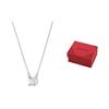 Swarovski Square Cut Rhodium Plated Imitation Crystal Necklace Women necklaces Silver 5510696