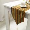 National Cotton Linen Stripes Table Runner Table Flag with Tassel  for Home Table Decoration
