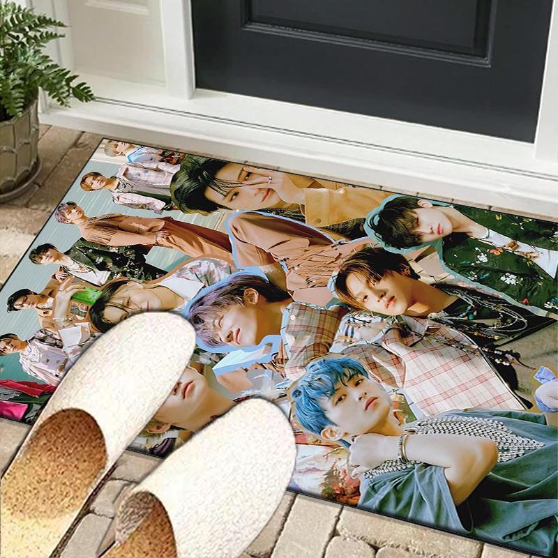 Kpop music Office Rug Chair Mat, Game Carpet, Suitable for Front Door, Bedroom, Living Room, Desk, Holiday Gift