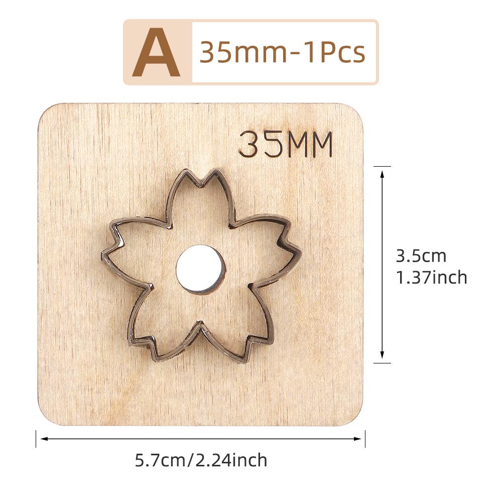 Sakura,Flower,Five-Pointed Stars Leather Die Cut, Steel Rule Punch Mold, DIY Metal Die Cutter Punch Crafts Kraft Tool(2.5-5.5cm)