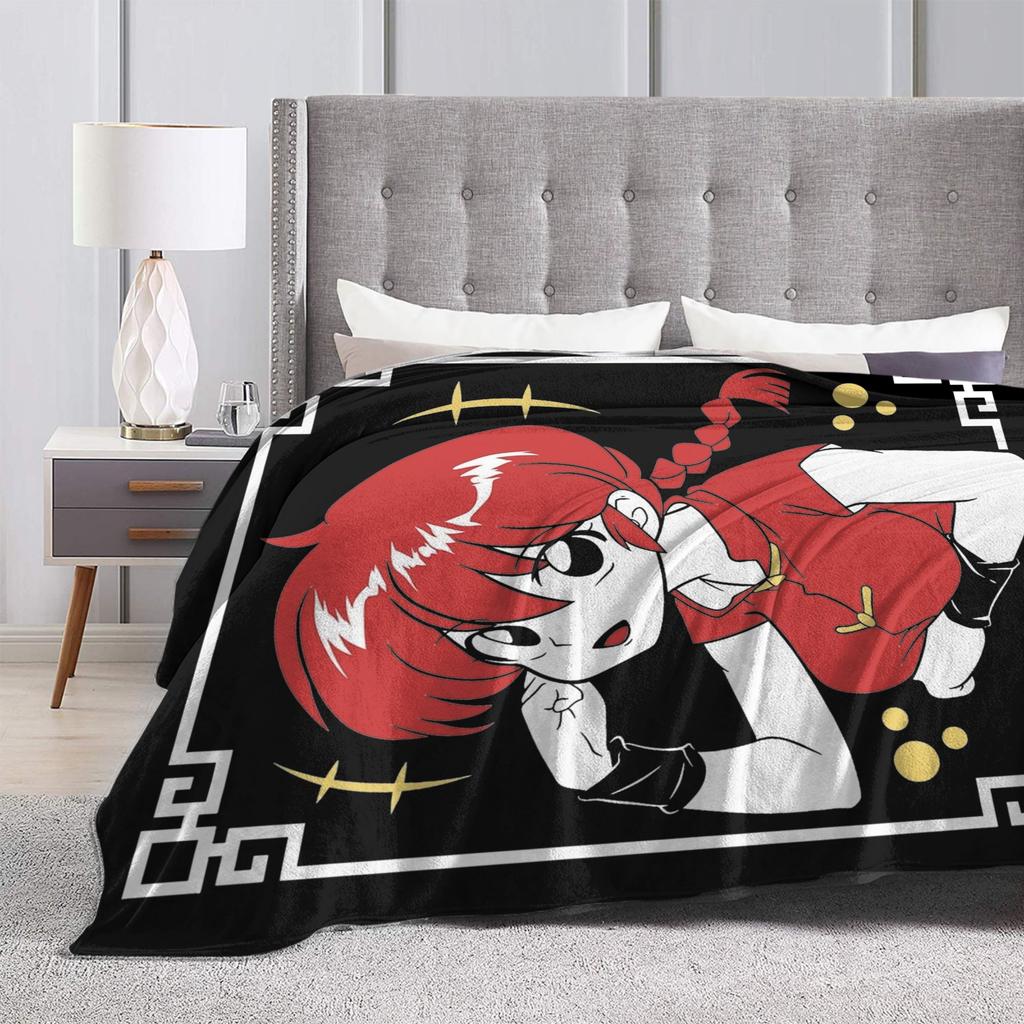 Пледы Ranma 1/2 с принтом из аниме, флисовые, дышащие, легкие, для кровати, для улицы, одеяло