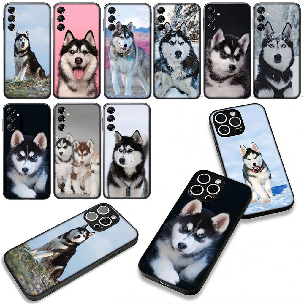 Cover Lovely Husky Dog Funny for Motorola Moto G04 G13 G14 G22 G23 G20 G32 G34 G35 G64 G82 G84 G53 G60 G72 E14 E15 E13 Case