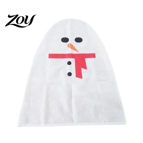 Breathable Winter Garden Plant Guard Christmas Frost Protection Covers with Drawstring, Snowman Freeze Outdoor Potted Care Protection, Non-woven