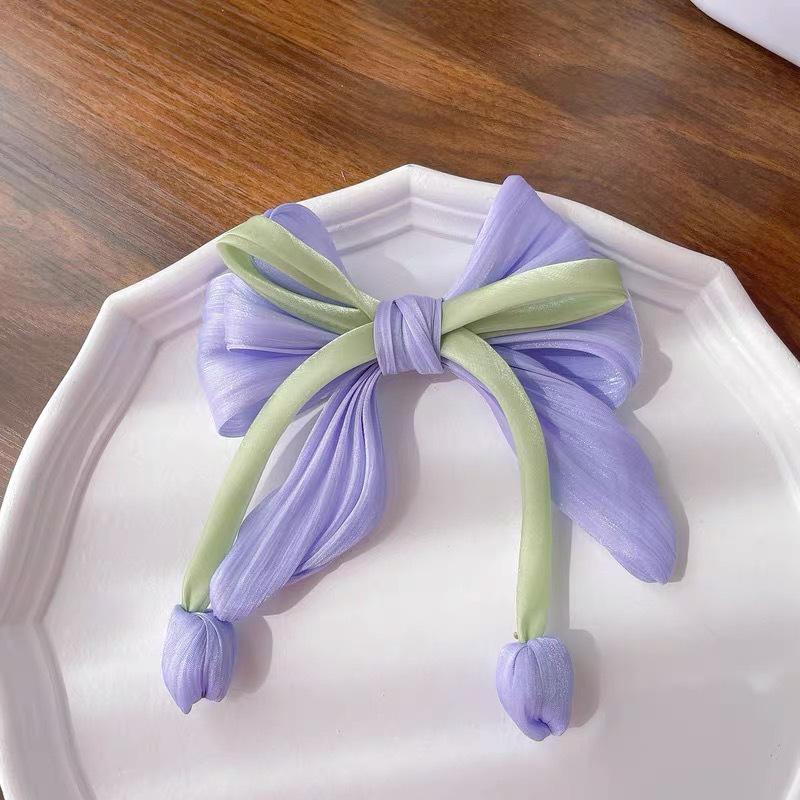 Весенне-летняя цветочная заколка для волос: Дизайн «Лилия, Роза и Гибискус»